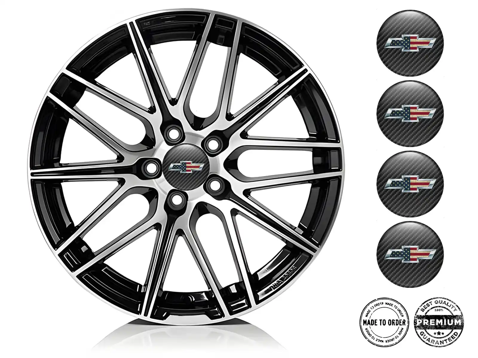 Chevrolet  Logo Insigne Roue Dôme Époxy Élégant